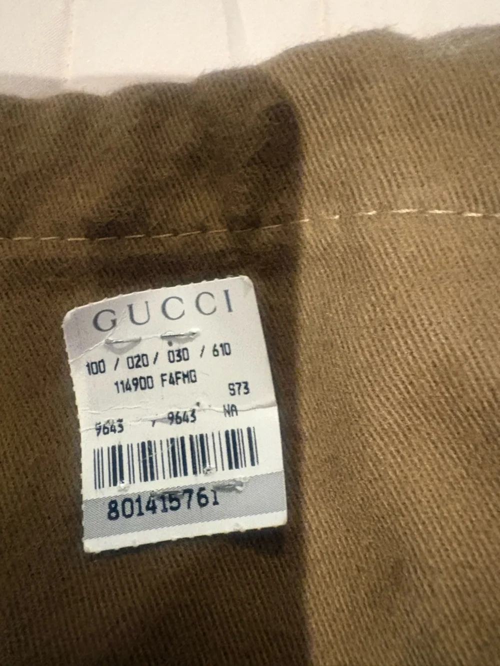 Gucci canvas hobo bag! Never worn.  Have original tag and receipt. - Picture 3 of 14
